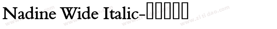 Nadine Wide Italic字体转换